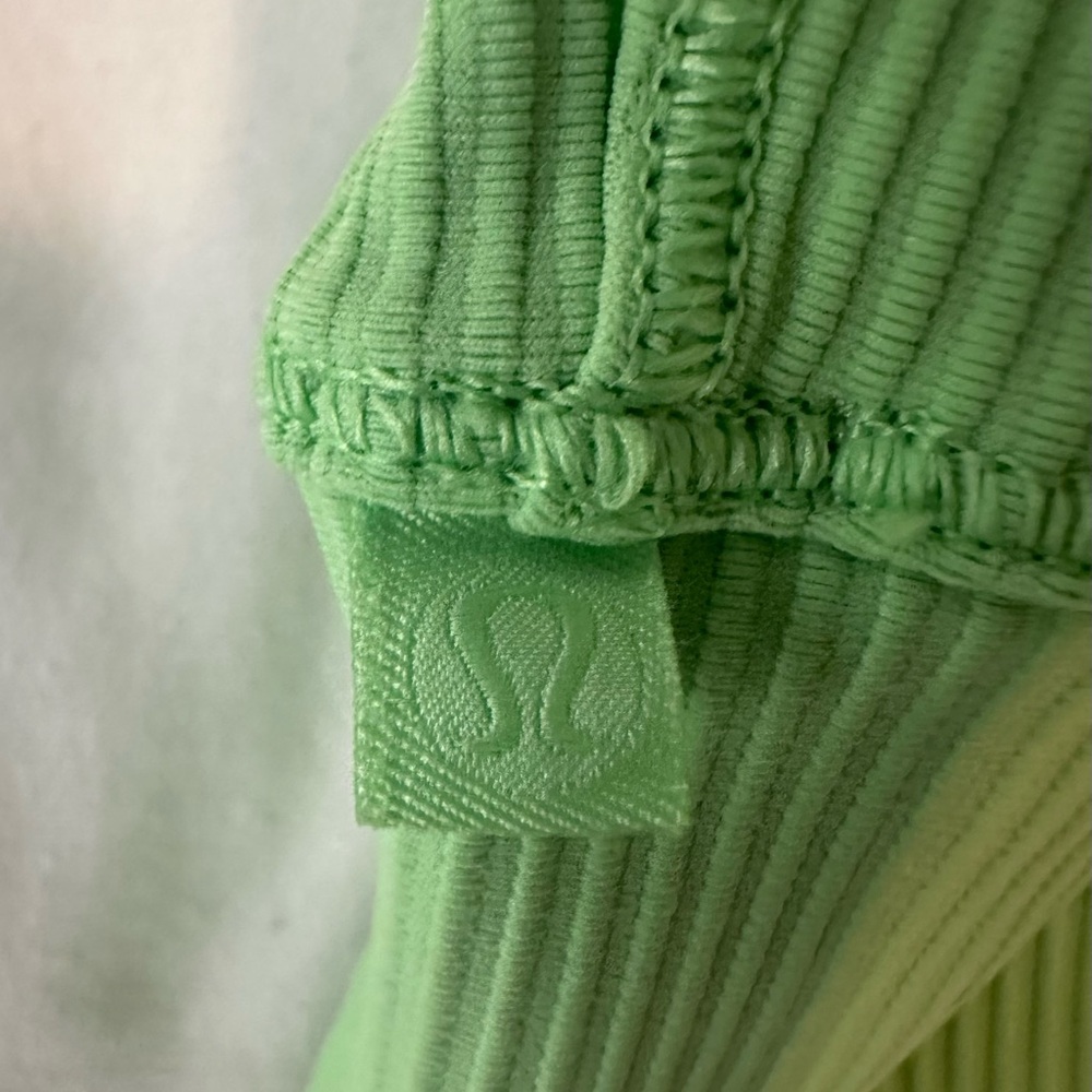 Green Ribbed Tank Top - Picture 3 of 3